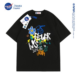 2023 เสื้อยืดแขนสั้น แขนห้าส่วน พิมพ์ลาย NASA แฟชั่นฤดูร้อน สําหรับผู้ชาย_38