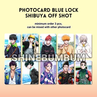 โฟโต้การ์ด ลายการ์ตูนอนิเมะ Shibuya off shot สีฟ้า