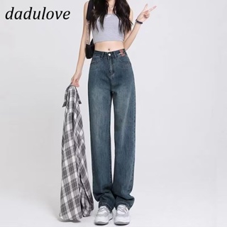 DaDulove💕 New Korean Version of Ins High-waist Retro Jeans Loose Niche Wide-leg Pants Fashion Casual Pants