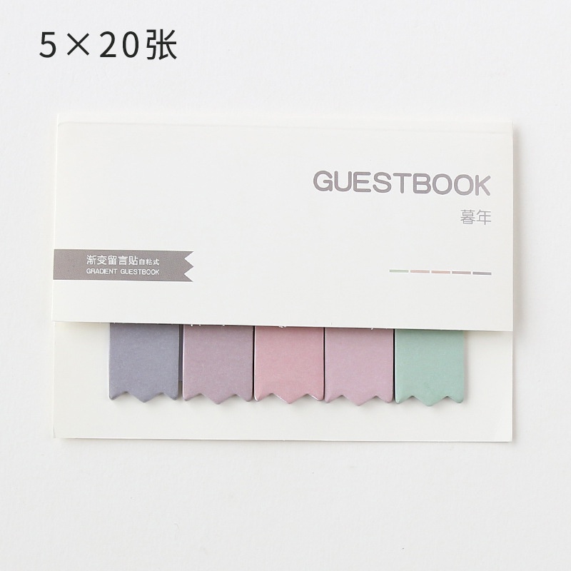 กระดาษโน๊ต โพสต์อิท ไล่โทนสี แบบพกพา เครื่องเขียน สําหรับนักเรียน - รูปที่ 5