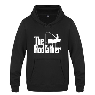 [เสื้อฮู้ดแฟชั่น] เสื้อฮู้ดดี้ พิมพ์ลายโลโก้ The Rodfather Godfather Joke Fisherman ของขวัญวันเกิด สําหรับผู้ชาย