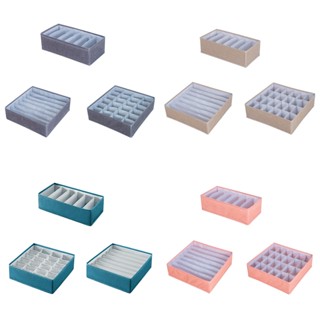 6PCS Drawer Storage Boxes Organisers Collapsible Closet For Underwear Drawer Divider Foldable Socks Tie Organizer