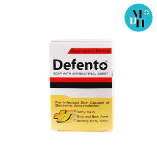 Defento Soap ดีเฟนโต้ สบู่ ขจัด กลิ่นตัว เชื้อโรค สิวที่หลัง ผดผื่น สบู่ซัลเฟอร์ ก้อน 80 กรัม 18421