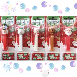 PEZ เพซ ลูกอมรสผลไม้ พร้อมแท่งการ์ตูน ลาย Xmas mix 2003 🎅🎄