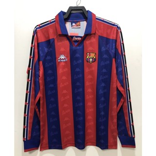 เสื้อกีฬาแขนยาว ลายทีมชาติฟุตบอล Barcelona 96 97 AAA สไตล์วินเทจ ไซซ์ S-XXL