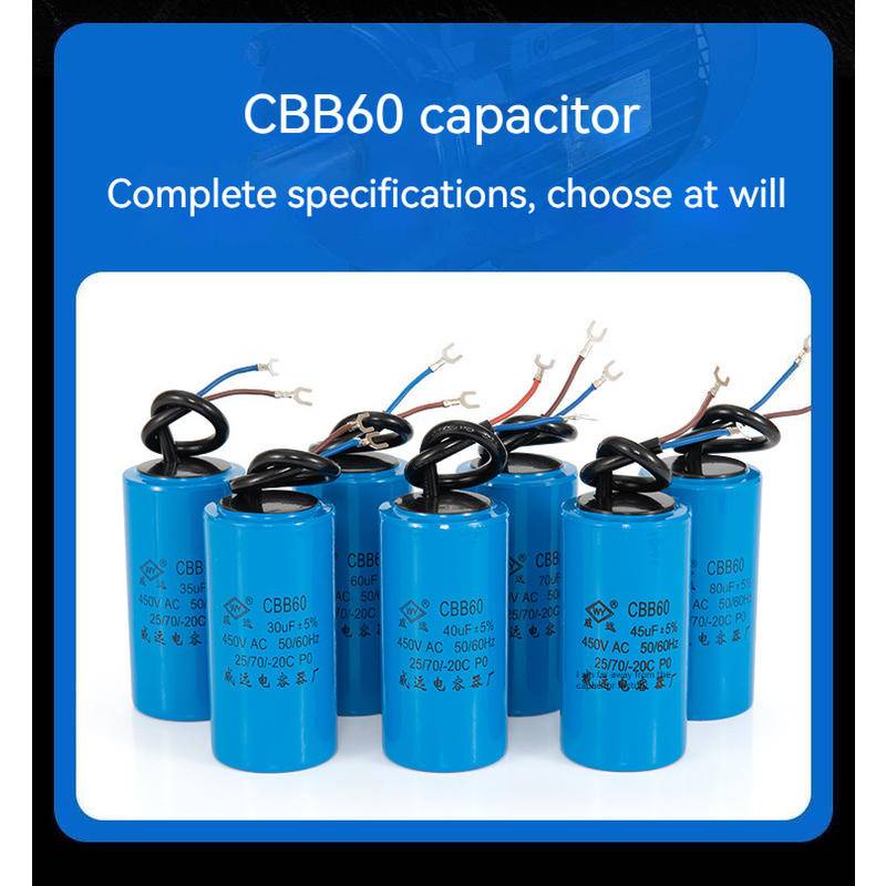 Cbb60 มอเตอร์ปั๊มน้ํา 25uf 80uf ทนทาน สําหรับมอเตอร์สตาร์ทเตอร์