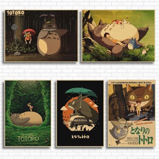 ป้ายโลหะดีบุก ลายอนิเมะ Tonari no Totoro Miyazaki สไตล์วินเทจ สําหรับตกแต่งผนังห้องเด็ก