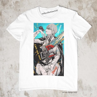 เสื้อยืดสีขาว Anime Shirt Chainsaw Man - Denji Makima Ver1.1 Anime Shirtเสื้อยืด เสื้อยืดสีพื้น_37