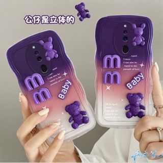 เคสโทรศัพท์มือถือ แต่งตุ๊กตา 3D ไล่โทนสี สําหรับ OPPO F11 Pro A16 A15 A15S A74 A55 A96 A95 A5S A12 F9 A3S A9 A5 2020 A31 A53 2020 A83 A37 F1S A52 A92 A54 Reno 2F 2Z 4 5 7Z ฝาครอบเคส