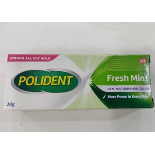 Polident Cream กลิ่น Fresh Mint  มี2 ขนาด 20กรัมและ60 กรัม สินค้าใหม่