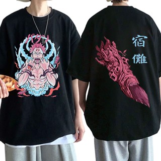 LYZH Japanese Anime Men T-Shirt Jujutsu Kaisen Print Short Sleeves T-shirts Cool Harajuku Summer Streetwear Unisex y2k C