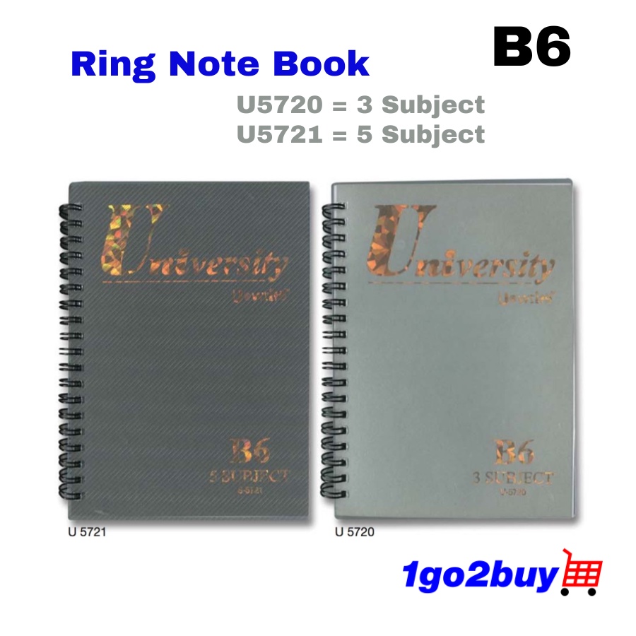 Uni Paper U@write Take Note B6 3 เรื่อง / 5 เรื่อง University Ring Note Book 100s U-5720 / U-5721