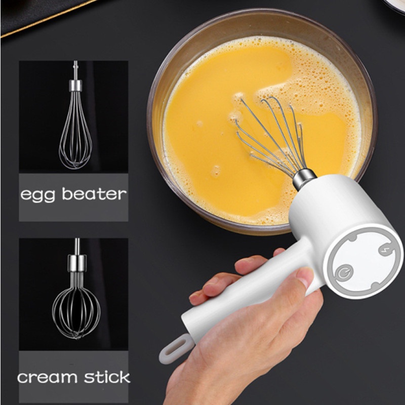 Wireless Portable Electric Food Mixer Hand Blender 3 Speeds High Power Dough Blender Egg Beater Baking Hand Mixer Kitche