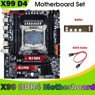 X99 เมนบอร์ดคอมพิวเตอร์ตั้งโต๊ะ และสายเคเบิล SATA LGA2011-3 DDR4 รองรับ 4X32G สําหรับ CPU 5820K E5-2678 V3 E5 2676 V3 E5 2696 V3