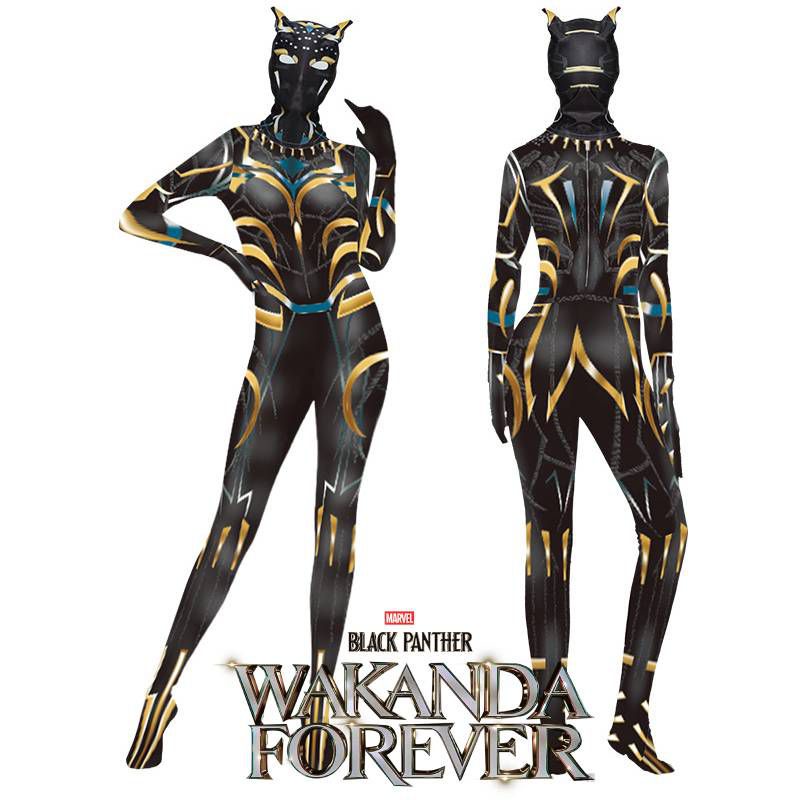 Panther 2 Wakanda Forever Superhero Black Shuri Cosplay Costume Suit Jumpsuit Bodysuit Carnival Costume For Women