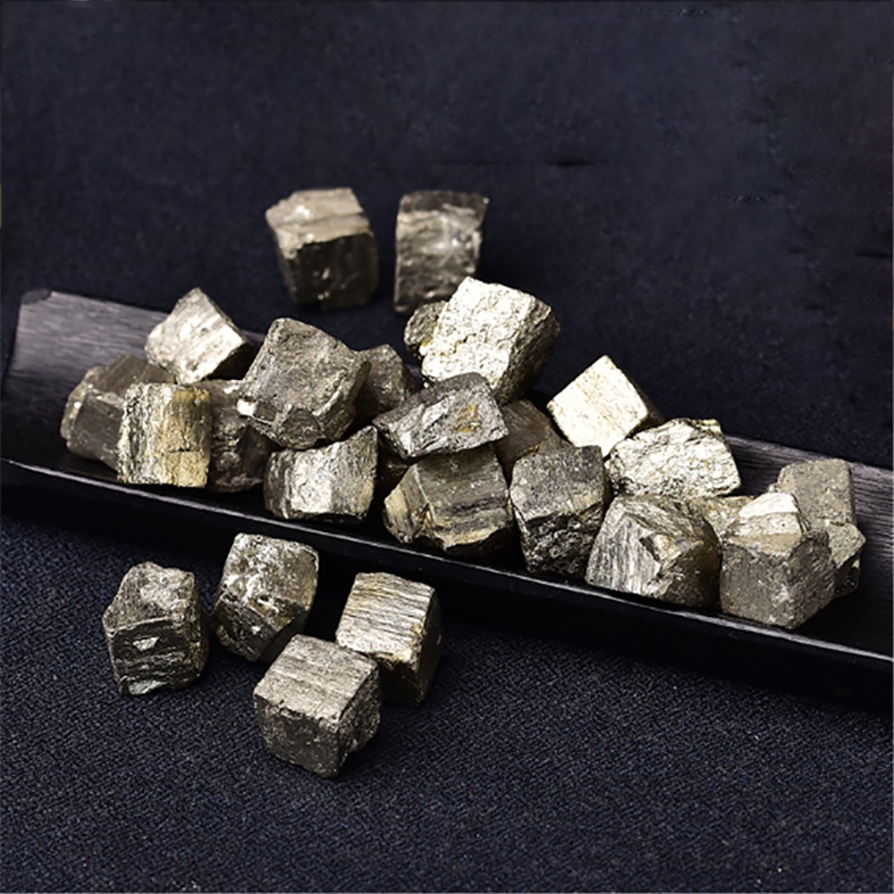 100% ธรรมชาติ Chalcopyrite Pyrite Cube ควอตซ์คริสตัลหิน Rock ตัวอย่างแร่ Reiki Healing แร่ดิบตกแต่งห