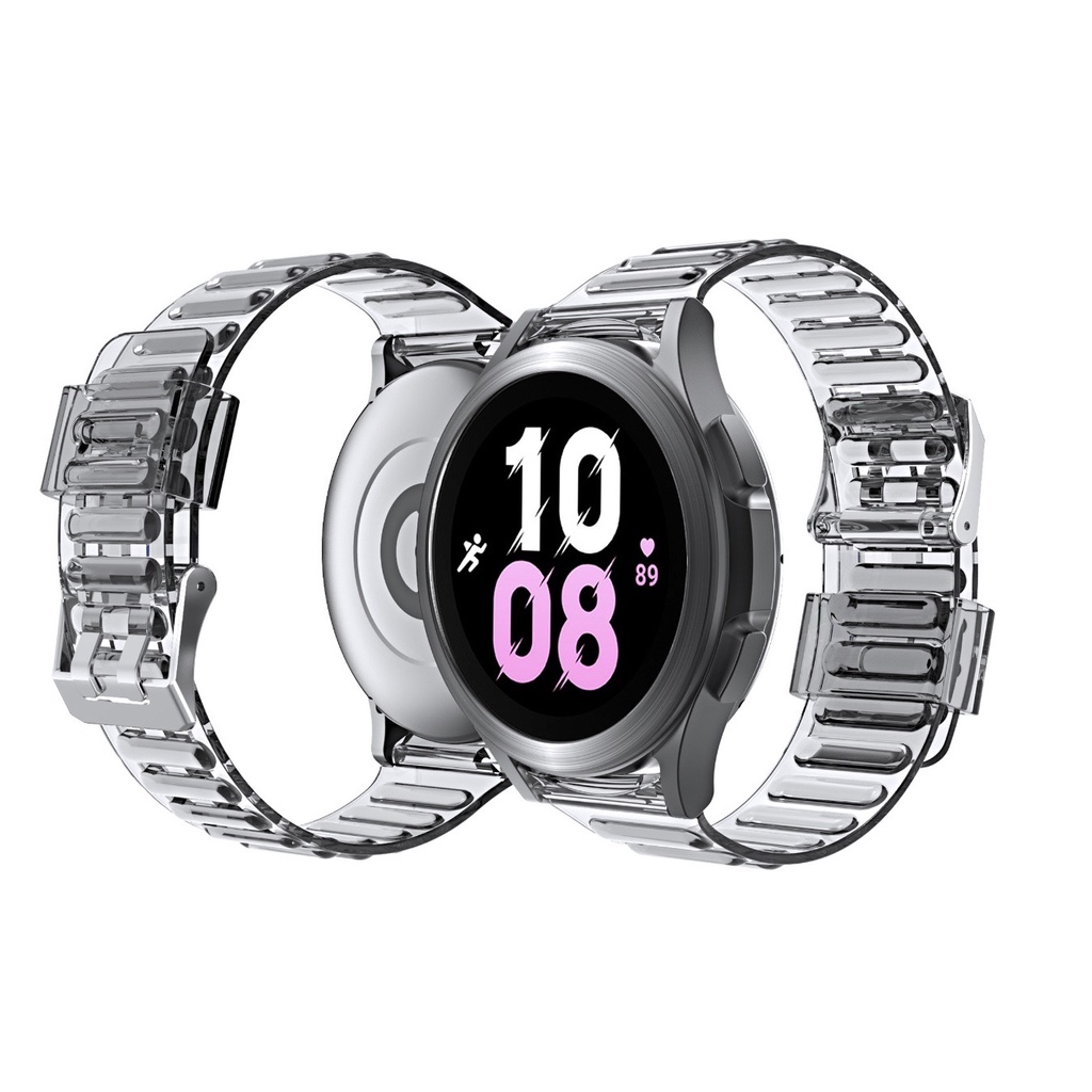 สายนาฬิกา สีใส Galaxy watch 6 5 4 5pro ( 40mm 42mm 44mm 46mm ) ขนาด 20 มม สายเสริม pro Samsung สายเปลี่ยน 20 mm 20mm ใส