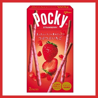 ป๊อกกี้รสสตอเบอรี่ จากญี่ปุ่น Ezaki Glico Tubu-Tubu Strawberry Pocky 55g