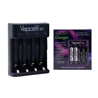 รางชาร์จVapcell N4 เครื่องชาร์จถ่านAA/AAA รางชาร์จถ่าน AA/AAA Ni-MH / Ni-CD 1.2V Rechargeable Battery