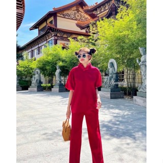 🧨🧨Natacha_Fashion🧧🧧New Arrival !!!! Cheongsam Setรุ่นใหม่ค่ะ!!!!!!Set เสื้อคอจีน แขนพอง แต่งกระดุมจีน