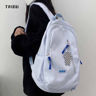 TAIDU กระเป๋าเป้สะพายหลัง สำหรับนักศึกษา กระเป๋าเดินทางญี่ปุ่นฮาราจูกุ การออกแบบที่เรียบง่าย ; ความจุขนาดใหญ่