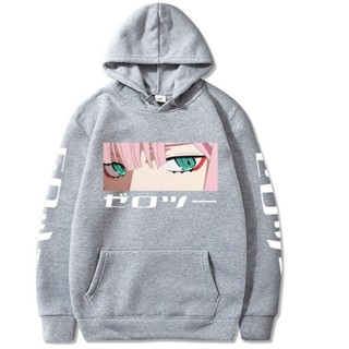 เสื้อกันหนาว มีฮู้ด ผ้าฝ้าย ลายอนิเมะ Nul Twee Darling In The Franxx Gedrukt Truien Voor Mannen Vrouwen เหมาะกับของขวัญคริสต์มาส สําหรับผู้ชาย ไซซ์ JXLQ XXS-4XL