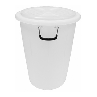 เวลแวร์ ถังน้ำพลาสติกพร้อมฝา ความจุ 40 แกลลอน สีใส Wellware Plastic water bucket with lid, capacity 40 gallons, clear co