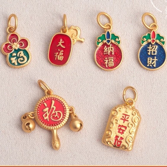 จี้ลูกปัดชุบทองสไตล์โบราณ สำหรับทำสร้อยข้อมือ DIY