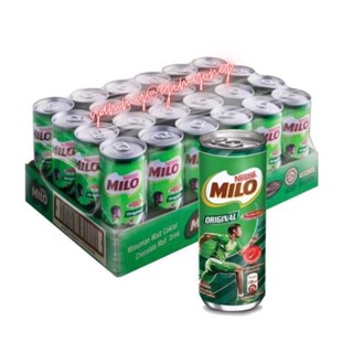 Milo Original ไมโลกระป๋อง พร้อมดื่ม รสออริจินอล ยกแพ็ค 24 กระป๋อง