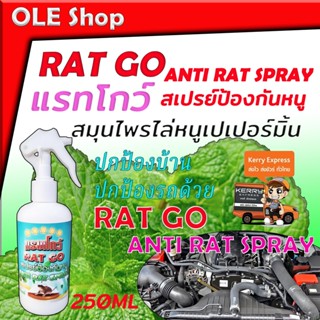 สเปรย์ ไล่หนู RATGO แรทโกว์ ANTI RAT SPRAY ไม่มีสารเคมี สารสกัดเข้มข้นจาก เปปเปอร์มินท์ ไม่เป็นอันตรายต่อคนและสัตว์เลี้ย