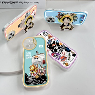 Compatible With Samsung Galaxy A30 A20 A20S A31 A32 A33 A53 A54 4G 5G เคสซัมซุง สำหรับ Case Cartoon Anime Luffy Wave Bracket เคส เคสโทรศัพท์ เคสมือถือ Full Back Cover Soft Cases Protective Shell Shockproof Casing
