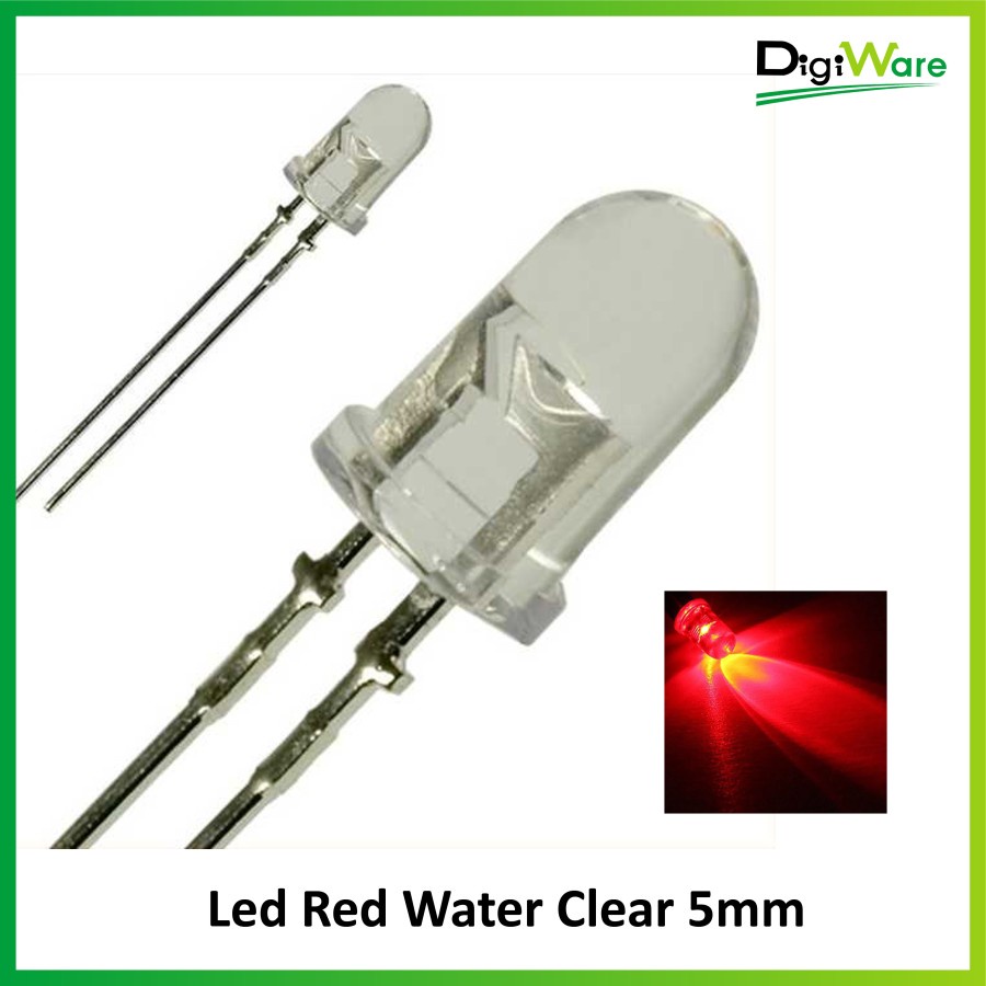 MERAH LED Red / LED Red Ultra Bright Water Clear 5mm