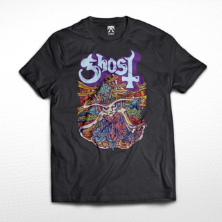 เสื้อยืด พิมพ์ลาย KAOS BAND Ghost Mary On a Cross Ghost baju distro KAOS BAND VINTAGE สําหรับผู้ชาย และผู้หญิง