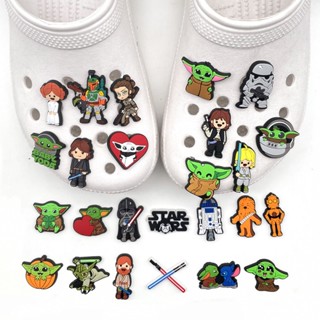 หัวเข็มขัดยางนิ่ม รูป Star Wars น่ารัก เครื่องประดับ สําหรับตกแต่งรองเท้า