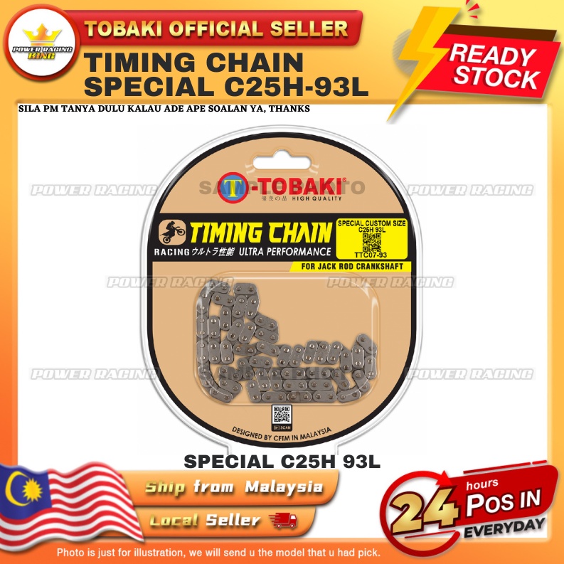 TOBAKI RACING TIMING CHAIN KRISS RACING/ ขนาดที่กําหนดเองพิเศษสําหรับ EX5 RACING 93L 91L RANTAI TAIM