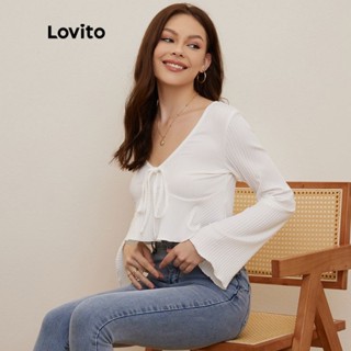 เสื้อแขนยาว แขนระบาย Lovito