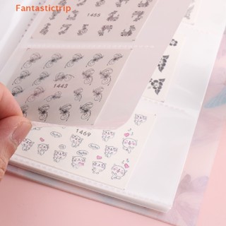 Fantastictrip 120 ช่อง อัลบั้มสติกเกอร์ติดเล็บ สมุดเก็บเปล่า Collecg Water Decals แฟชั่น