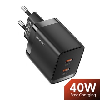 อะแดปเตอร์ชาร์จ USB 40W GaN PD Type C สําหรับ Xiaomi QC 3.0