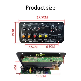 แอมป์จิ๋ว แอมป์บลูทูธ สองบรรทัด เครื่องขยายเสียง 900w 2ch โมแรงๆ 12/24/220V บอร์ดแอ