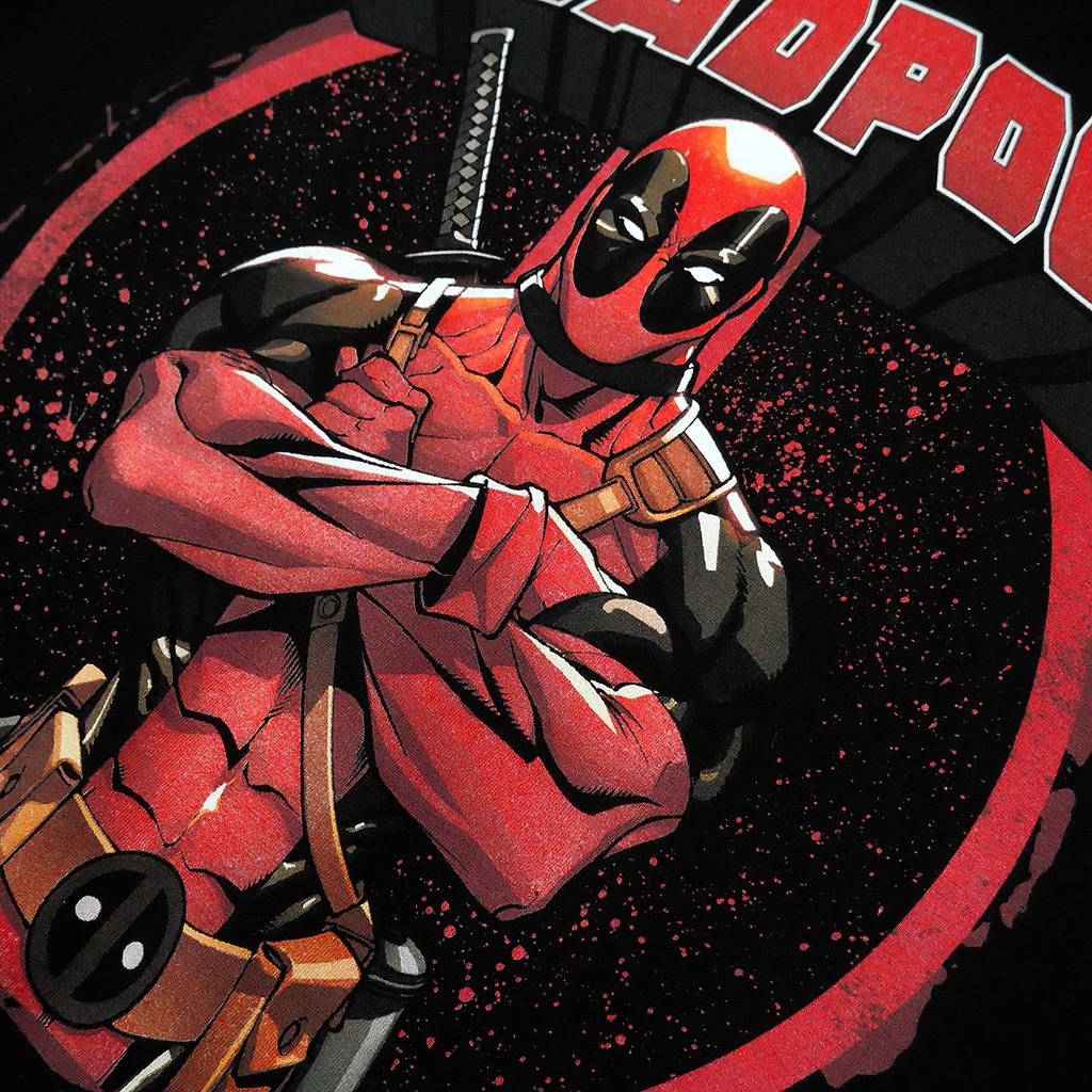 Power 7 Shop เสื้อยืดการ์ตูน มาร์เวล เสื้อยืด DEADPOOL ลิขสิทธ์แท้ MARVEL COMICS T-SHIRTS (MVX-320) — صورة 3