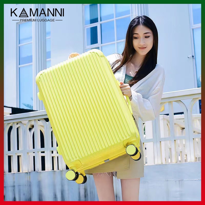 KAMANNI กระเป๋าเดิน 20 นิ้ว/ 24 นิ้ว กระเป๋าเดินทางสีแดงตาข่าย ล้อหมุน กระเป๋าเดินทาง ของขวัญนักเรียน
