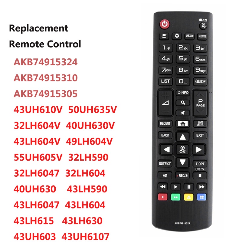 Smart TV AKB74915324สำหรับ LG LED LCD รีโมทคอนโทรล AKB74915310 AKB74915305 43UH610V ,50UH635V ,32LH590 ,40UH630V ,43LH60
