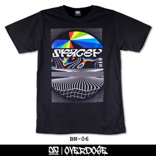 Overdose T-shirt เสื้อยืดคอกลม สีดำ รหัส BN-06(โอเวอโดส)