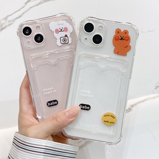 เคสโทรศัพท์ สําหรับ iphone 7 8 Plus 11 12 13 Pro Max XR X XS Max 7 8 SE 2020 เคสใส่บัตร โปร่งใส เคสโทรศัพท์ใส่บัตร