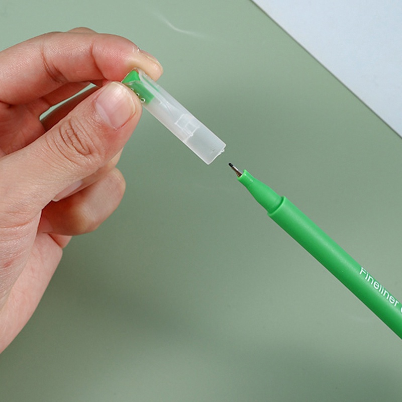 ปากกาเจลไฟเบอร์น่ารัก 0.4 มม. 10 สี สําหรับนักเรียน