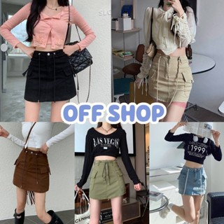 OFF SHOP พร้อมส่ง (OFF-N2001) กระโปรงยีนส์ทรงเอเอวสูง มีกางเกงซับบางๆกันโป๊ กำลังมาแรง-NZ