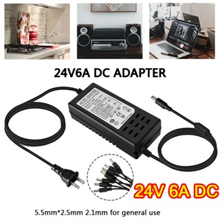 อะแดปเตอร์ไฟ DC24V 6A 150W เครื่องขยายเสียง LED สหรัฐอเมริกาปลั๊ก EU