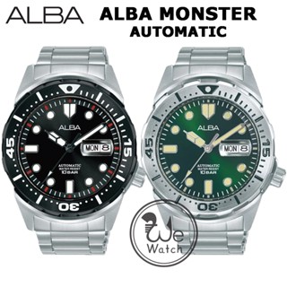 ALBA AUTOMATIC ของแท้ รุ่น AL4419X AL4421X นาฬิกาชาย ทรง MONSTER สแตนเลส เครื่องออโต้ ประกัน1ปี AL4419 AL4421