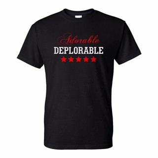 Adorable Deplorable Trump Hillary Black TShirt Ready to ship!