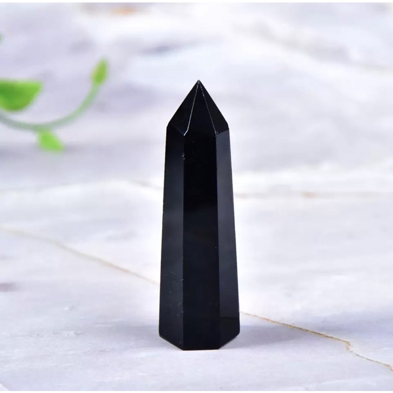 1 Pc Natural Obsidian Point, Chakra Tower, Blue Sodalite Tower, Quartz Obelisk, Healing Crystals, Me